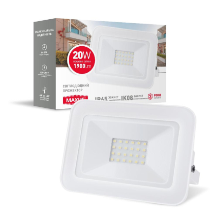 Прожектор MAXUS FL-02 20W 5000K, 1-MFL-02-2050 - 1