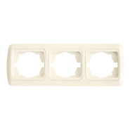Рамка TUNA EL-BI тройная горизонтальная, крем (без вставки), 502-000300-227
