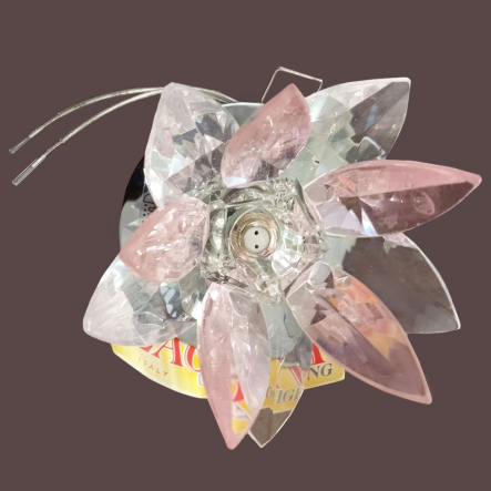 Світильник точковий Nowodvorski 601, JC20W, G4, 12V, Оправлення хром, рожевий кришталь - 1