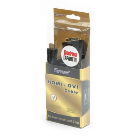 Кабель Viewcon VD 066-2м, HDMI- DVI:18+1; 2м, V1.3. блистер