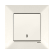 Выключатель 1 кл. проходной VIKO Meridian, 90970204-WH, крем