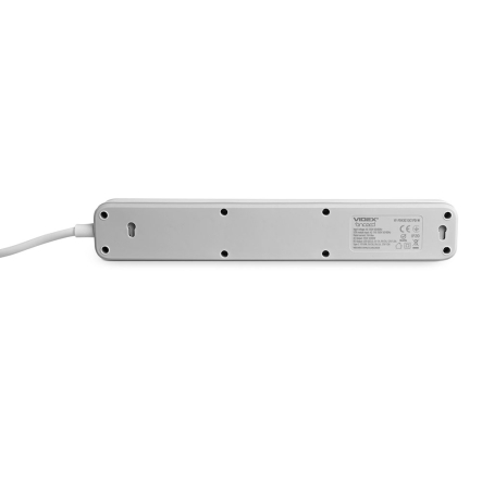 Удлинитель сетевой 4 гнезда 3м (3x1.5мм) 3.4А USB(QC3.0) +USB-C(PD18W) белый, VIDEX ONCORD, VF-PD43G1QC1PD-W