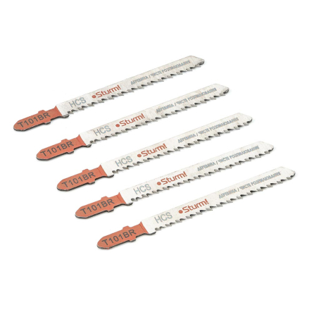 Пилки для лобзика Sturm 9019-03-101BR 5 дерево, чистый обратный рез (уп. 5шт) - 1