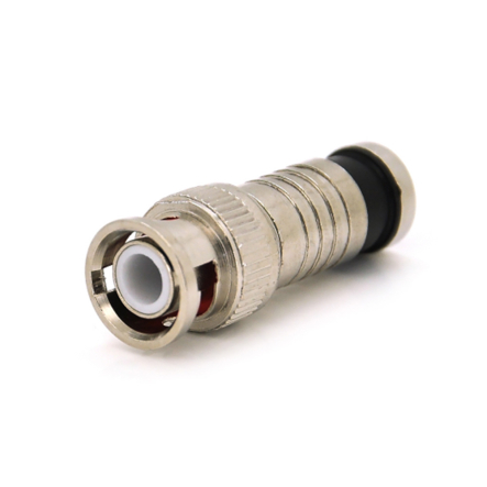Роз'єм компресійний Voltronic BNC-M для коаксіального кабелю RG-6 + жовтий наконечник Q100 - 1