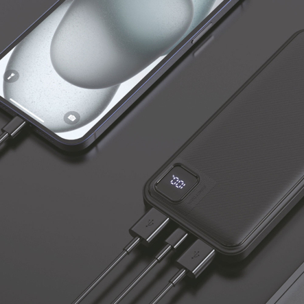 Повербанк (УМБ) TITANUM WQ55, 10000 мАч, 22.5W, Black