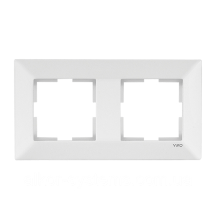 Рамка подвійна горизонтальна VIKO Meridian, 90979002-WH, біла - 1