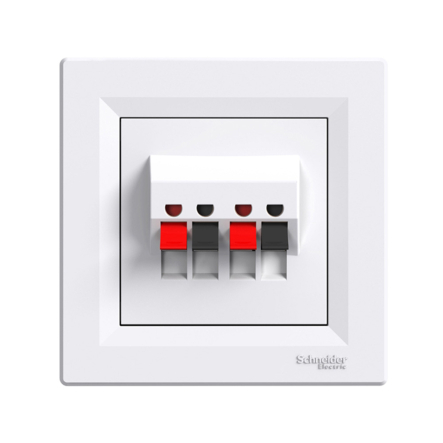 Розетка аудио Schneider Electric ASFORA, белая, ЕРН5700121 - 1