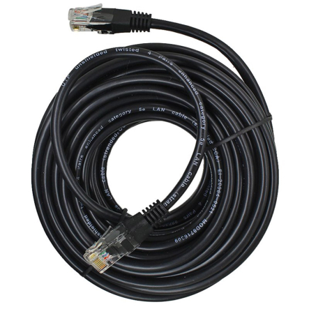 Патч корд UTP Cablexpert, категория 5E, литой, 50u" штекер с фиксатором, 10 м, черный, PP12-10M/BK