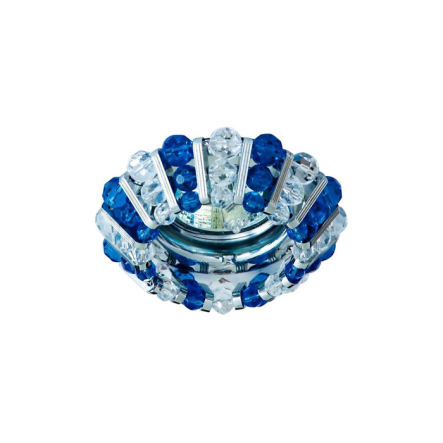 Світильник точковий Feron CD2121, MR16, GU5.3, 50W, прозорий синій/хром - 1