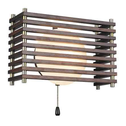 Бра ALTALUSSE INL-9184W-1 Walnut, GU5.3 1x35 Вт - 1