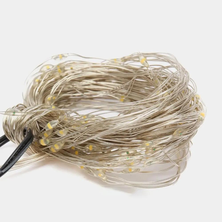 Гирлянда LED Конский хвост, блок питания  (2,5м, 20 ниток) 500LED, Холодный белый