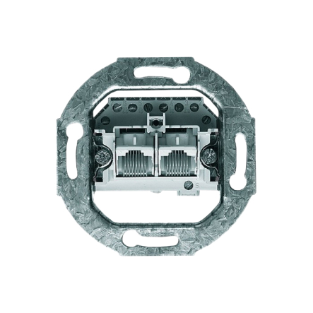 Механизм розетки телефонной двойной Cat.3 - 1