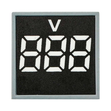 Вольтметр квадратный АСКО-УКРЕМ ED16-22FVD, A0190010033, 30-500В АС, белый, врезной монтаж