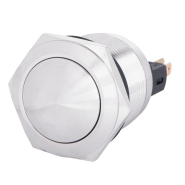 Кнопка металлическая АСКО-УКРЕМ TYJ 22-231, выпуклая 22мм 1NO+1NC, A0140010128