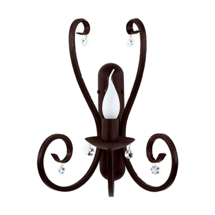 Бра ALFA 12690 NERO, 1хE14х40W, 280х400 мм - 1