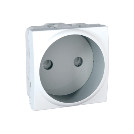 Розетка без заземления с защитными шторками, белая, Schneider Electric Uniсa MGU3.033.18 - 1