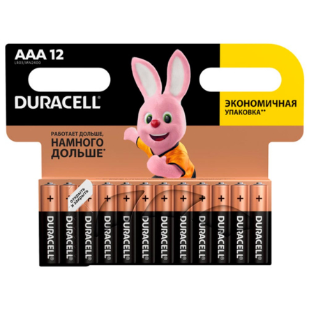 Батарейка Duracell Basic ААА LR3 1.5V алкал. (12шт.упак.) - 1
