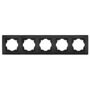 Рамка пятерная горизонтальная VIKO LINNERA Life, 90484005, черная ночь