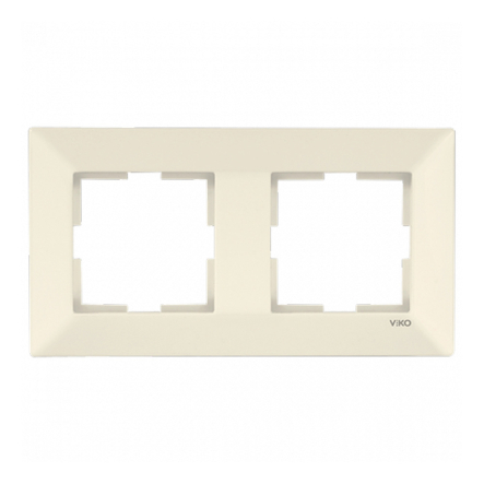 Рамка двойная горизонтальная VIKO Meridian, 90979012-WH, крем - 1