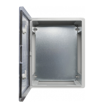 Корпус АБС-пластик АСКО-Укрем, ударостойкий, с монтажной панелью, прозрачные дверки, 40*50*18, ІР65, A0270010029