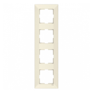 Рамка четверная вертикальная VIKO Meridian, 90979034-WH, крем