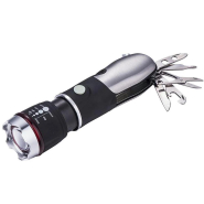 Фонарь LED VOLTENO тактический с набором инструментов мультитул