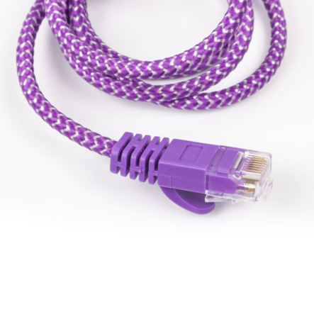 Патч-корд Viewcon NL009 UTP cat.6 1M, литой, медь, фиолетовый