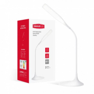 Настільна LED лампа акумуляторна MAXUS DKL, 6 Вт, 4100K, з димером, біла