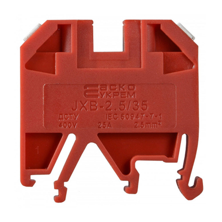 Клемник гвинтовий JXB-2,5х35 червоний, АСКО-УКРЕМ, A0130010033 - 1