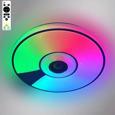 Люстра светодиодная музыкальная ESLLSE SONG R RGB 80 Вт 480x75 мм, белая