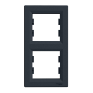 Рамка 2-постовая, вертикальная, Schneider Electric ASFORA, антрацит, EPH5810271