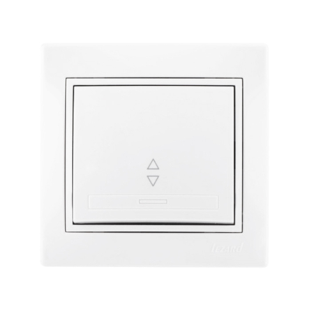 Вимикач прохідний Lezard MIRA одноклавішний, білий, 701-0202-105 - 1