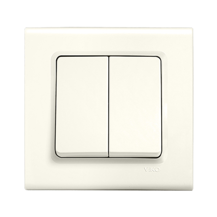 Выключатель 2 кл., VIKO LINNERA, 90401002, крем - 1
