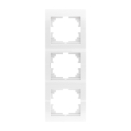 Рамка Lezard DERIY трехместная, вертикальная, белая, 702-0200-153