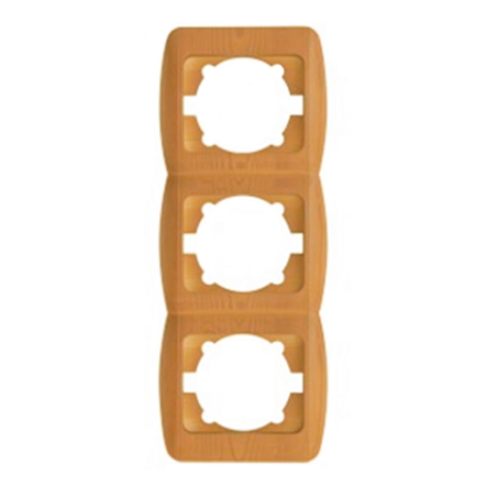 Рамка ZIRVE EL-BI потрійна вертикальна, ольха, 501-000701-239 - 1