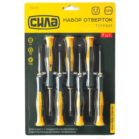 Набор отвёрток для точной механики 7шт, СИЛА 302201 - 1