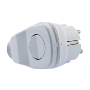 Вилка Timex с выключателем 16А белая, WT-L BI