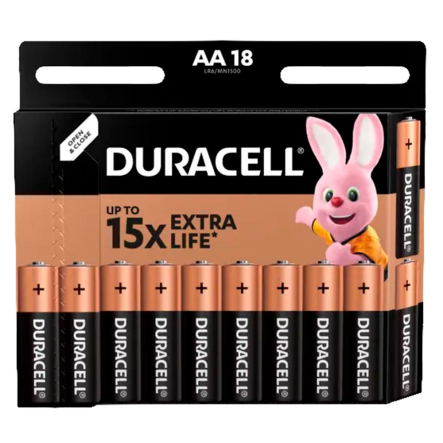 Батарейка Duracell Basic АА LR6 1.5V) Ціна за блістер 18шт! 5006192 - 1