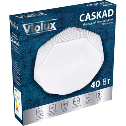Светильник VIOLUX Smart CASKAD, 40W, 3000-4500-6000К, 2800Lm, 400 мм, круг, белый, 210163