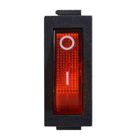 Переключатель АСКО-УКРЕМ KCD3-101N R/B, 0-I, 1-кл,. красный, с подсветкой, A0140040027 - 2