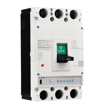 Силовой автоматический выключатель АСКО-УКРЕМ UTrust 250M/250А, AC 400 В, 250 А, 3P, с электронным расцепителем, A0010260004