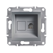 Розетка телефонная 4 конт. Schneider Electric ASFORA, сталь, ЕРН4100162