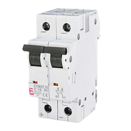 Автоматический выключатель постоянного тока ETIMAT 10-DC 2P, 16А C 6kA, 2138716 - 1