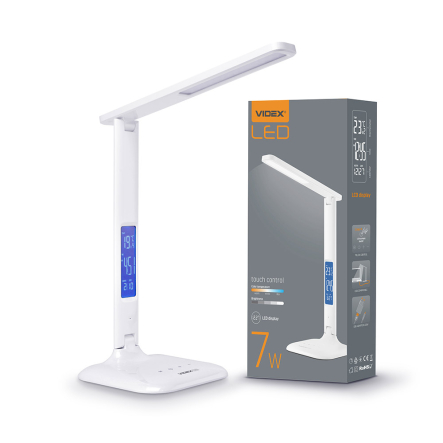Лампа настільна LED VIDEX VL-TF05W 7W 3000-5500K біла, 24714 - 1