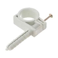 Обойма для труб и кабеля Д.18-20мм / 50шт / белый