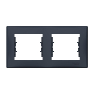 Рамка 2 поста горизонтальная Schneider Electric Sedna, графит, SDN5800370