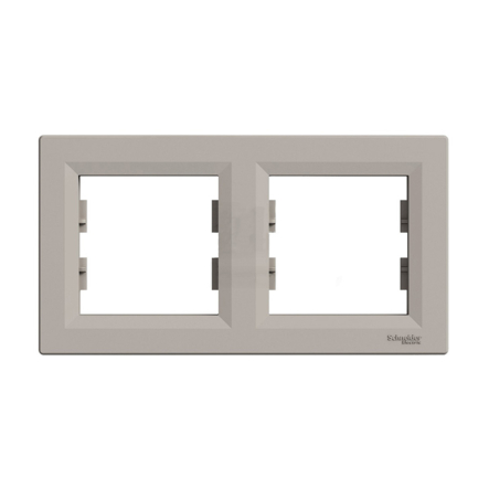 Рамка 2-постова, горизонтальна, Schneider Electric ASFORA, бронза, EPH5800269 - 1