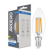 Лампа LED Ardero LB-201, 7,6W, 4000K, E14, 230V, C35, filament
