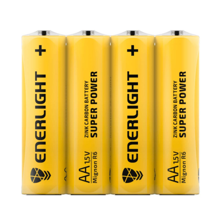 Батарейка ENERLIGHT Super Power AA FOL 4, соль - 1
