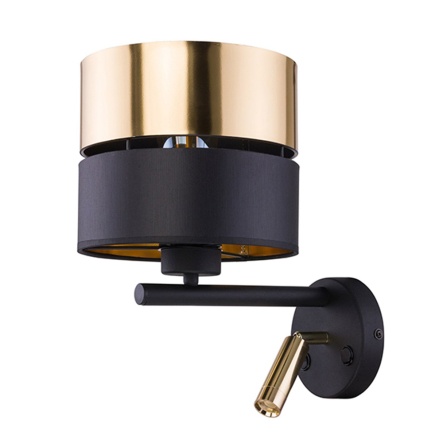 Бра TK-Lighting HILTON 2579 LED модуль / Е27, 34х20х28 см, золотой/черный - 1